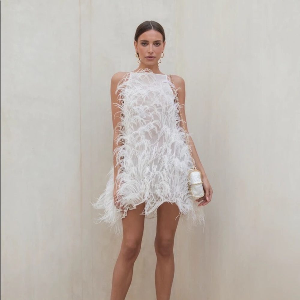 Cult Gaia Shannon Dress Cream, Size Small